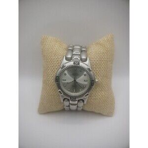 Vintage Twelve Wristwatch Watch Silver Tone Mens Metal Band Jewelry